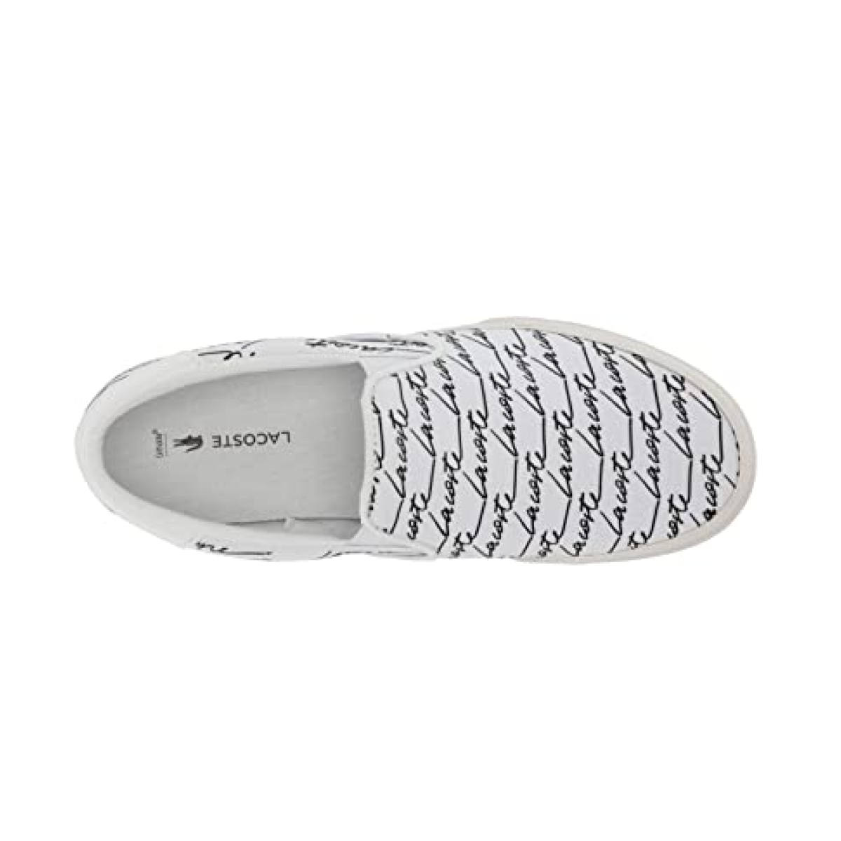 LACOSTE 7-43CMA0050147 JUMP SERVE SLIP MN'S (Medium) White/Black Canvas Lifestyle Shoes