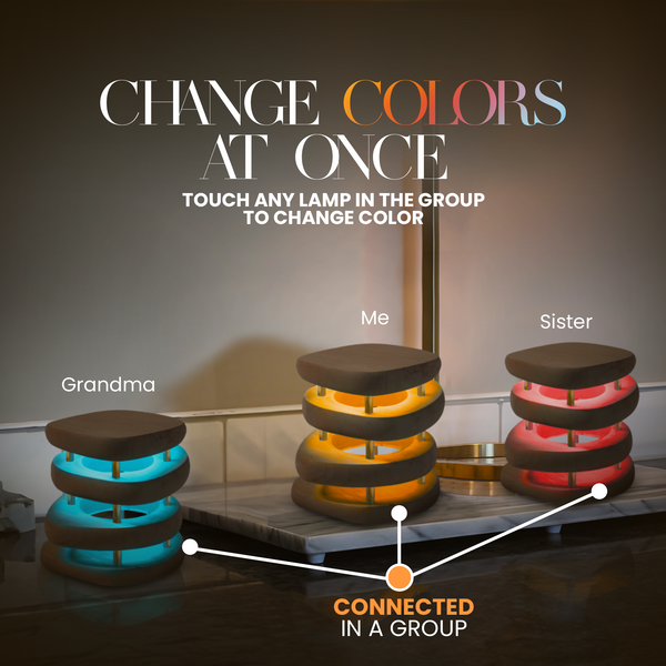 Mid-Century Design Friendship Lamp – Retro Wi-Fi Touch Lamp | Stay Connected Through Time & Distance