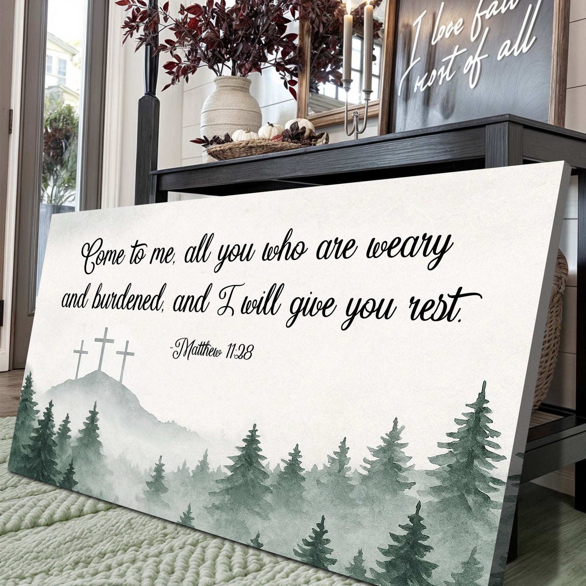 Come To Me - Matthew 11:28 Faith Sign II