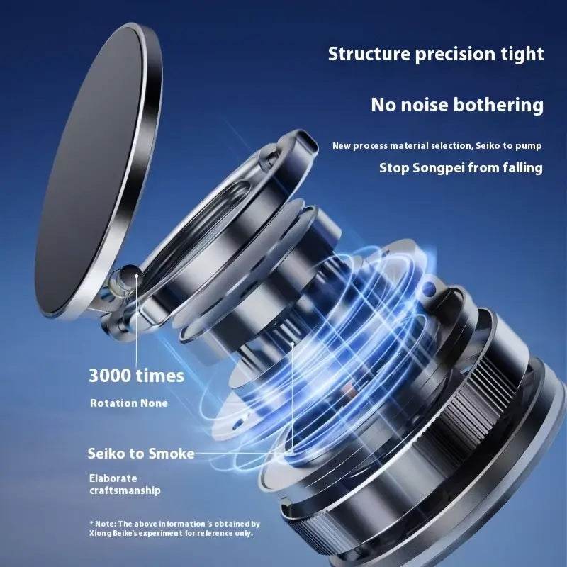 360° Magnetic Car Phone Mount with Foldable Adjustable Suction Design