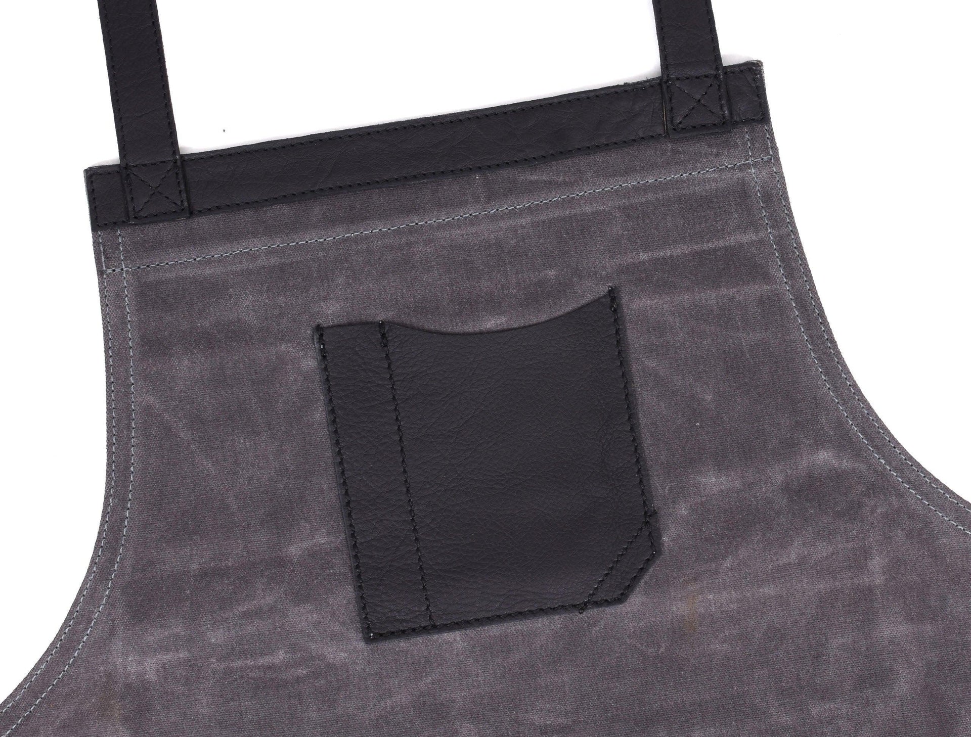Arucas Leather Canvas Apron - Stress Grey - Gifts for You 'n Me