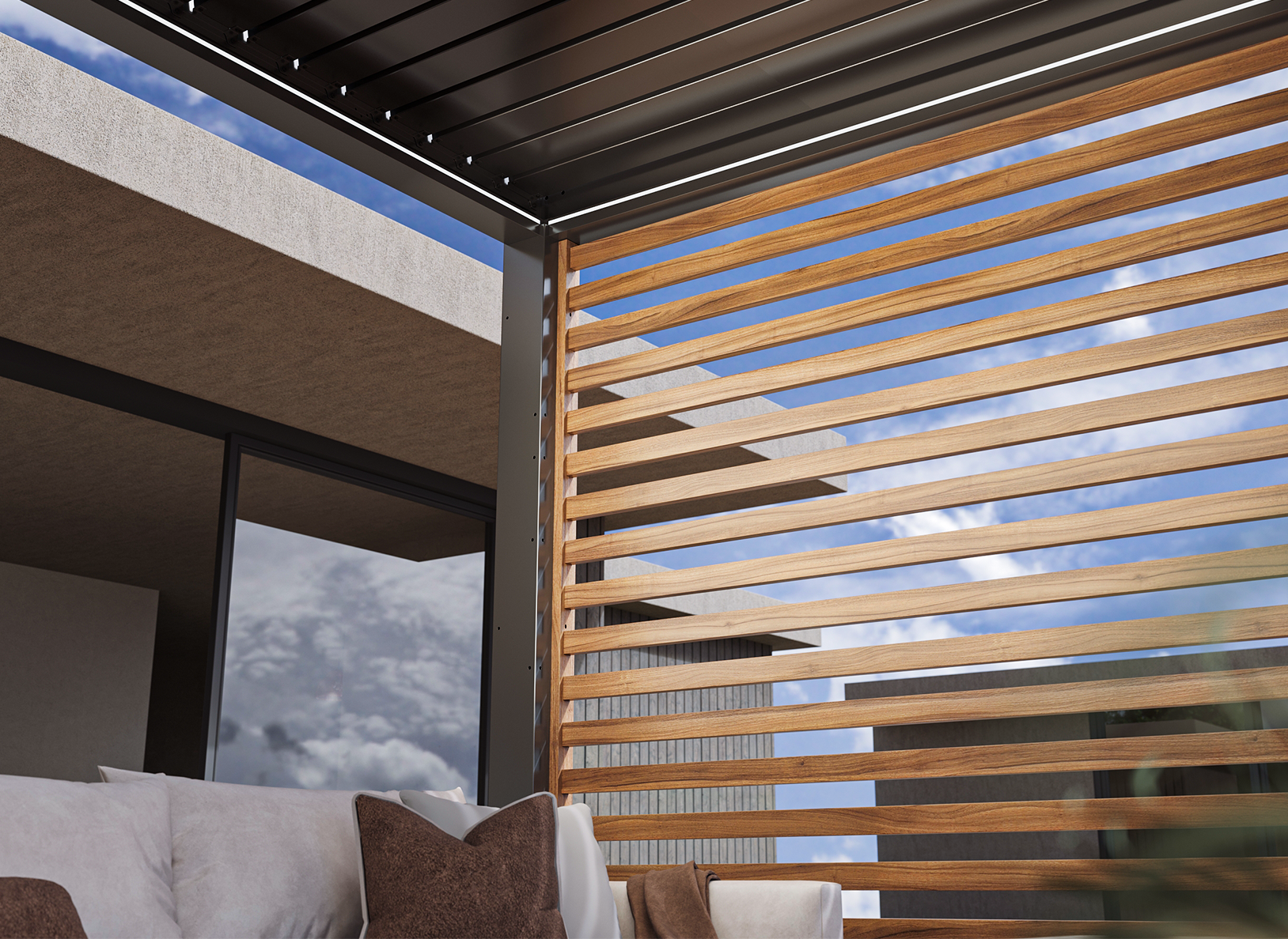 Wood-Grain Slat Walls