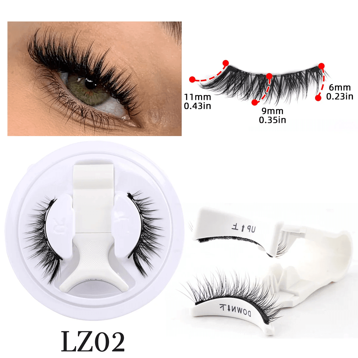 Reusable Magnetic Eyelashes Set Mink Lashes with Tweezers