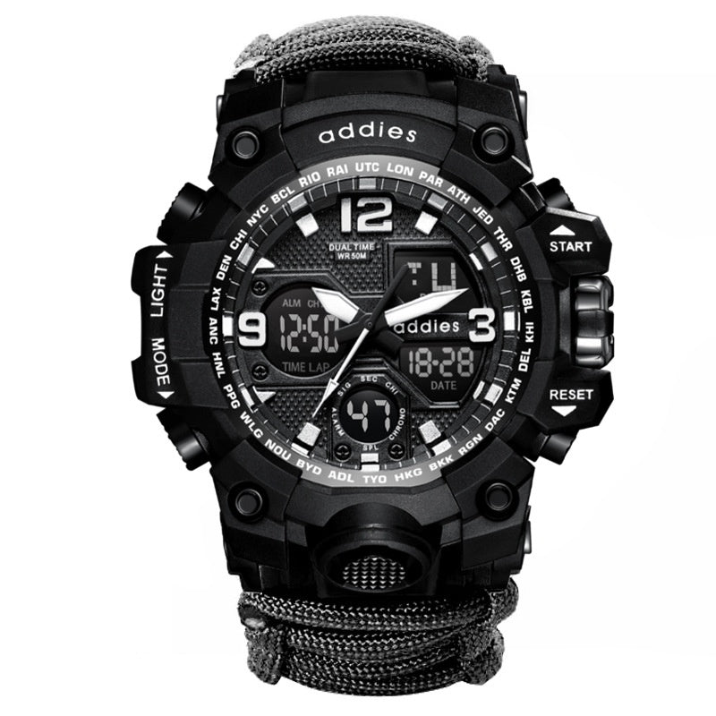 Military Survival  Men Watch With Compass/whistle /scraper/Waterproof 30M Outdoor Men Sports G Style -Shock Watch Relogio Masculino
