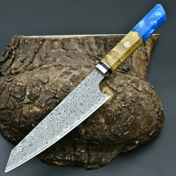 Nirvana VG10 Damascus Chef's Knife with Exotic Olive Wood Handle - Gifts for You 'n Me
