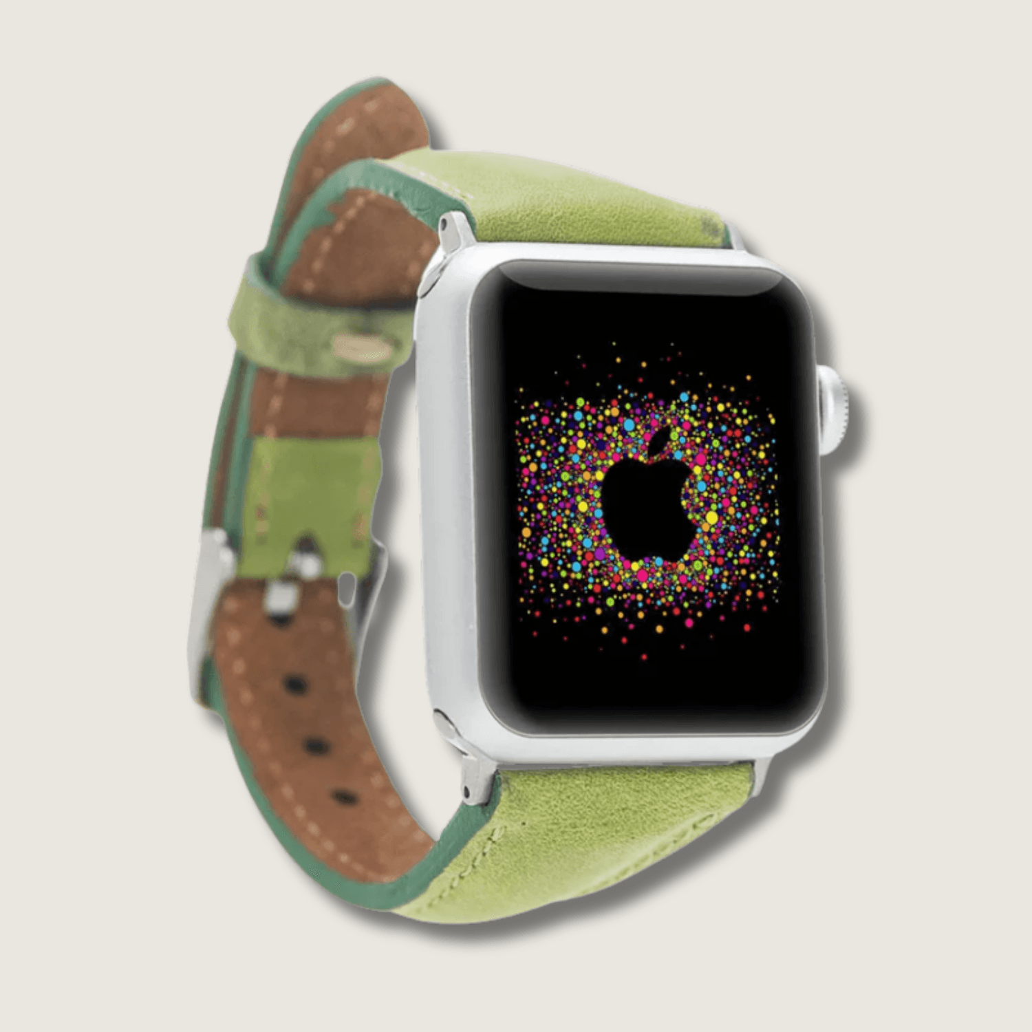 Classic Lime Green Leather Apple Watch Band - Dallas