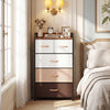 5-Drawer Fabric Dresser with Removable Fabric Bins-Multicolor