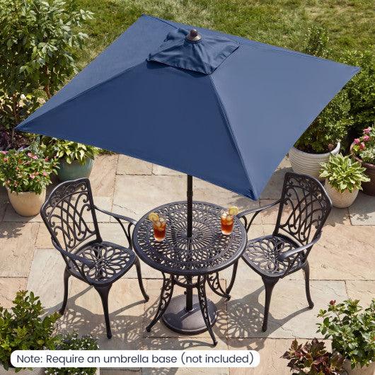 5 Feet Patio Square Market Table Umbrella Shelter with 4 Sturdy Ribs-Navy