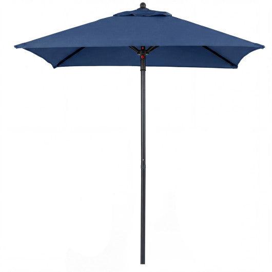 5 Feet Patio Square Market Table Umbrella Shelter with 4 Sturdy Ribs-Navy