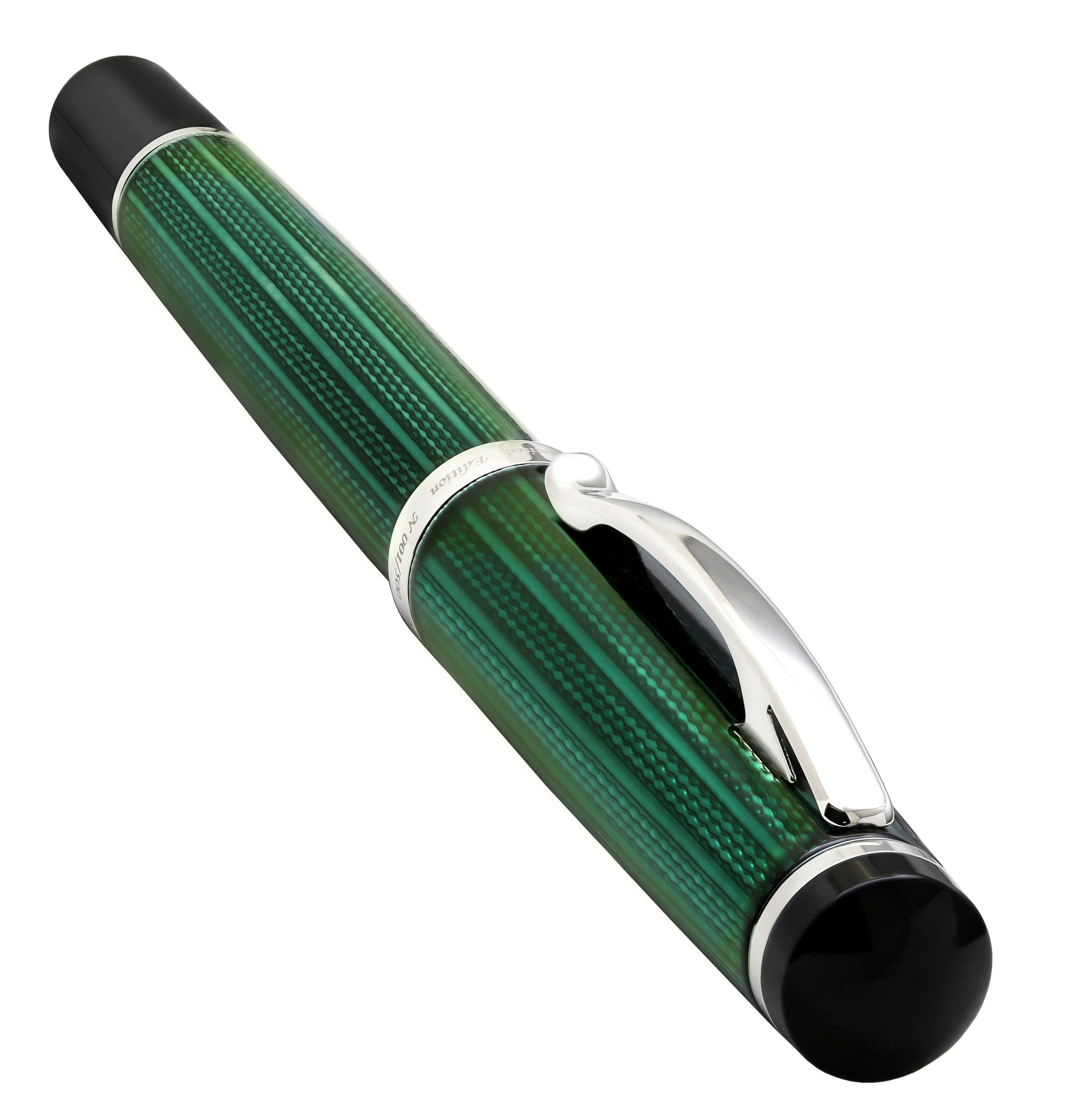 Incognito Diamond-Cut Lacquered Brass Rollerball Pen - Forest Green
