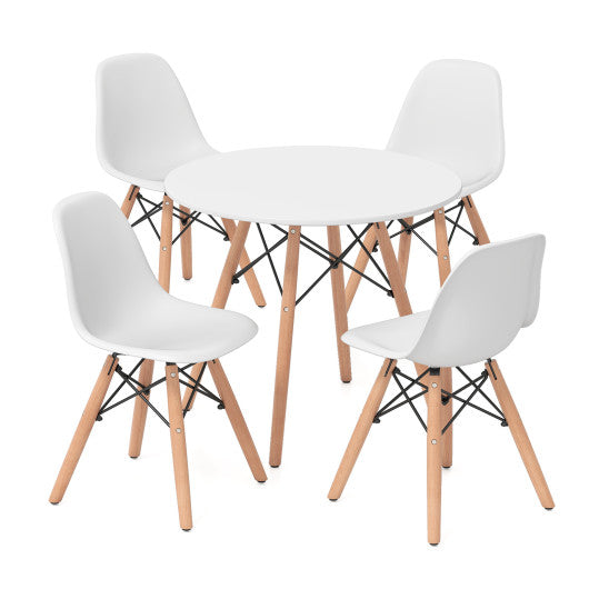 5 Pieces Kids Mid-Century Modern Table Chairs Set