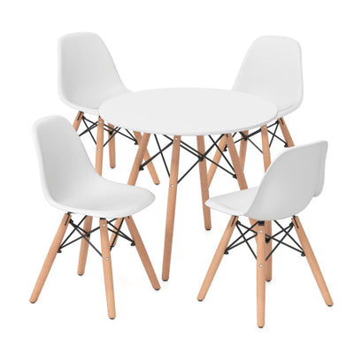 5 Pieces Kids Mid-Century Modern Table Chairs Set