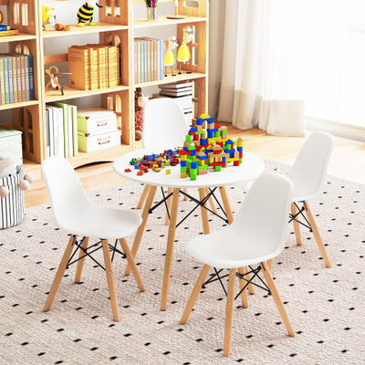 5 Pieces Kids Mid-Century Modern Table Chairs Set