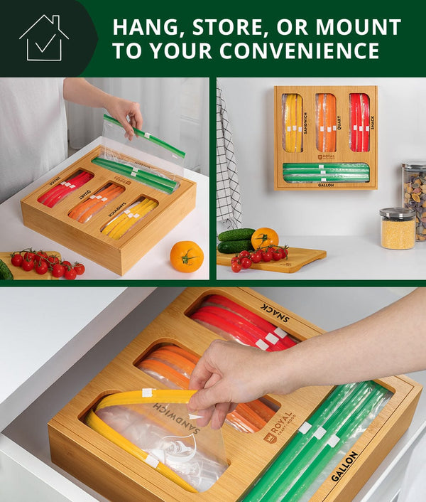 Ziplock Bag Storage Organizer