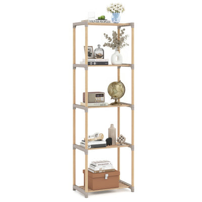 5-Tier Bookshelf with Open Shelves for Home Office and Bathroom-5-Tier