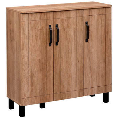 5-Tier Shoe Storage Cabinet Freestanding Shoe Rack Organizer-Oak