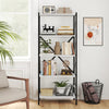 5-Tier Tall Bookshelf Industrial Bookcase with Heavy-Duty Metal Frame Modern Storage-White