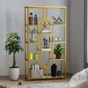 5-Tier Tall Etagere Bookcase with Open Storage Shelves-White