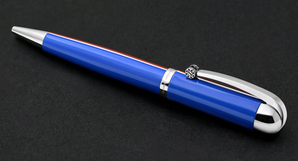 Visionary® Brass & Aluminum Enameled Ballpoint Pen - Red / Blue - Gifts for You 'n Me