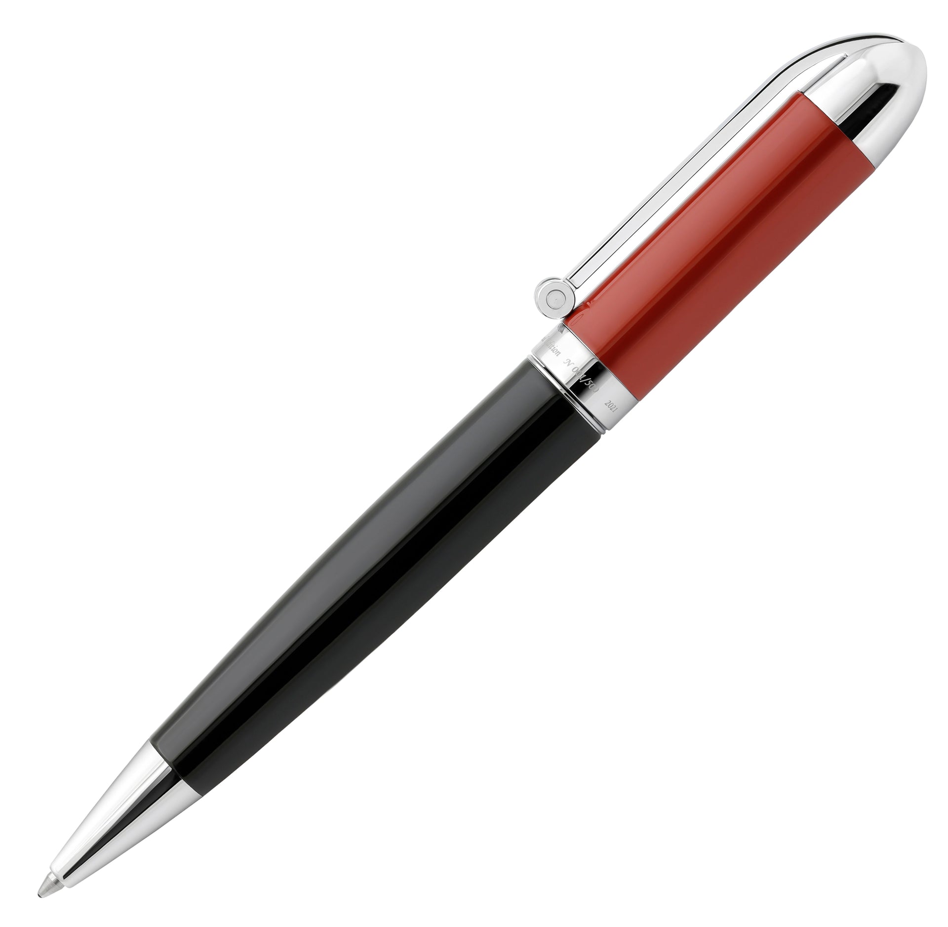 Visionary® Brass & Aluminum Enameled Ballpoint Pen - Red / Black