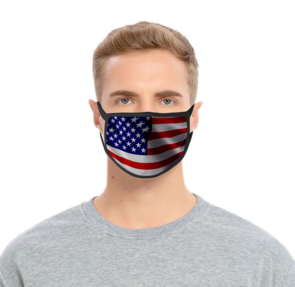 4-Pack Washable/Reusable USA Flag Mask