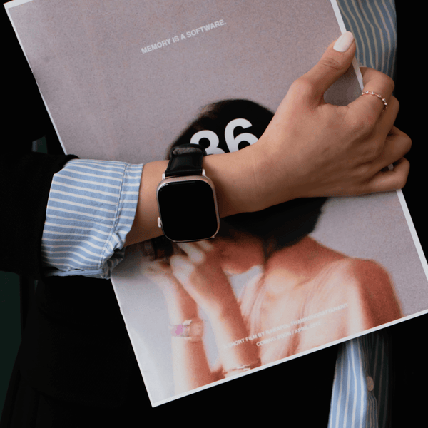 Luxury Double Wrap Vegetal Brown Leather Apple Watch Band - San Diego