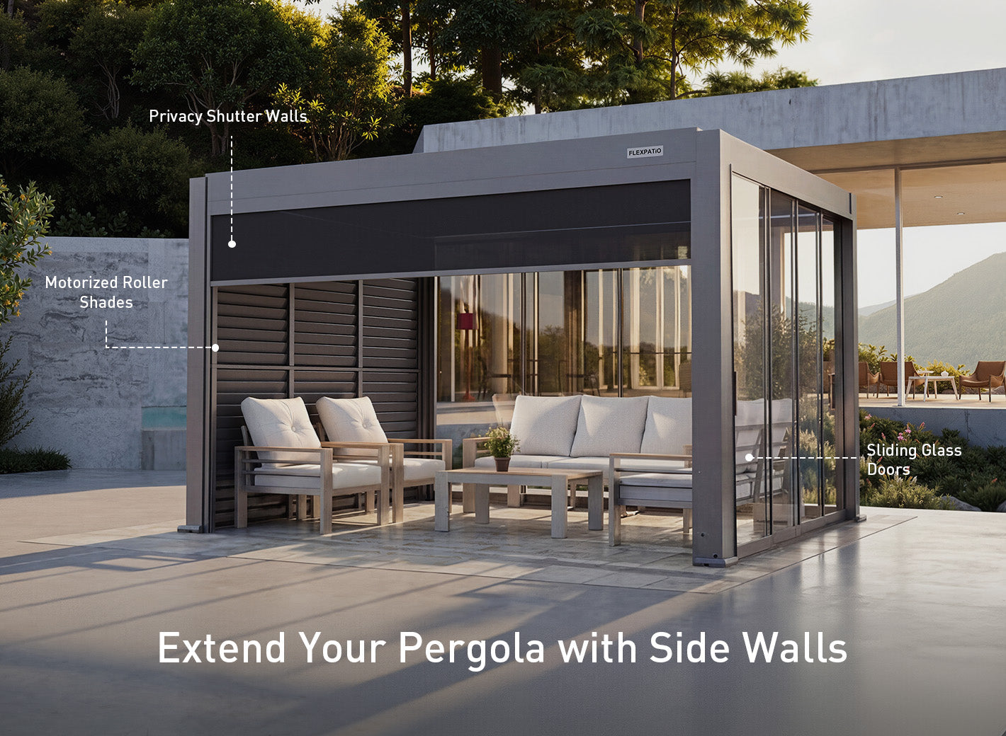 FlexPatio POWER+ Motorized Pergola FlexPatio