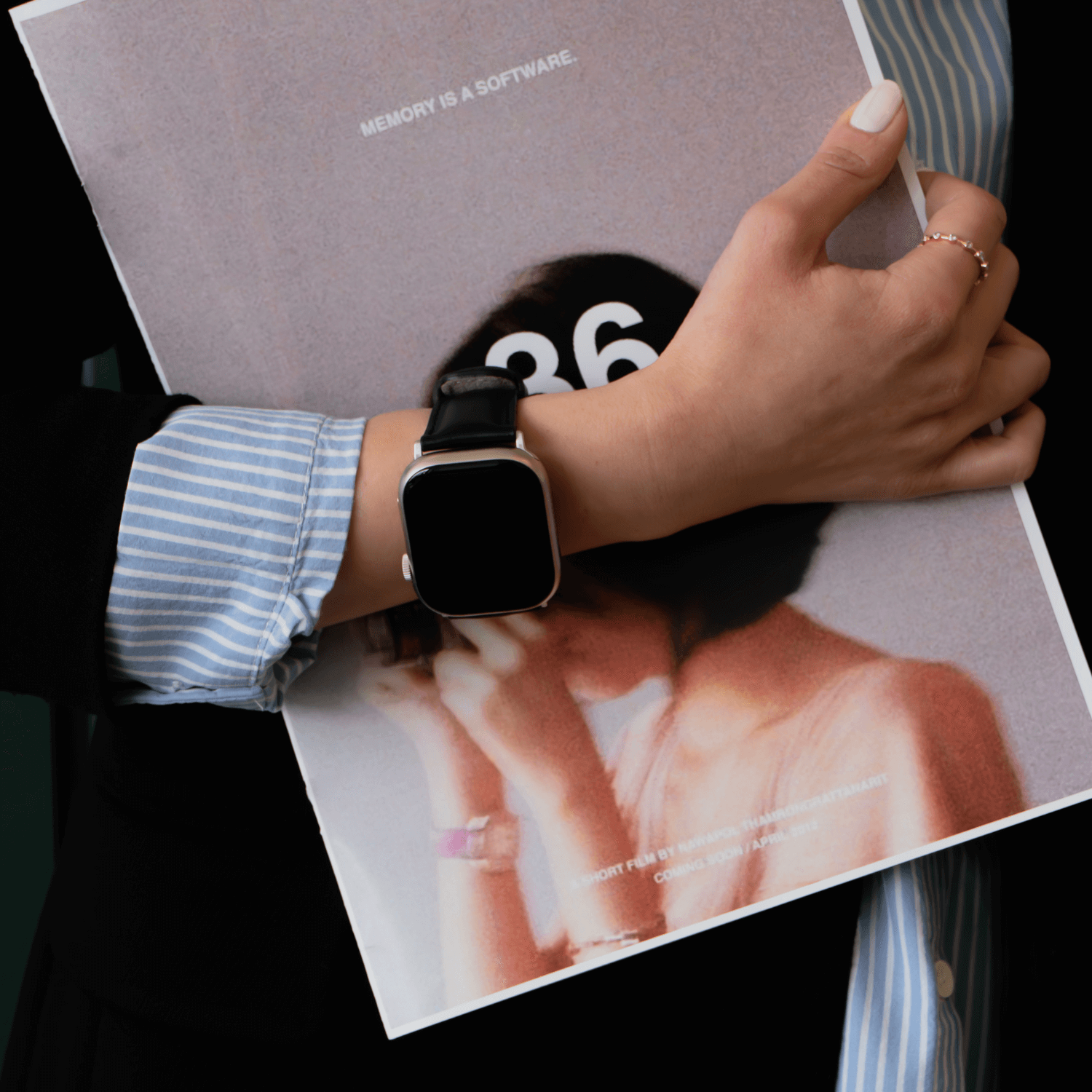 Apple Watch Sheen Green Leather Strap - Boston