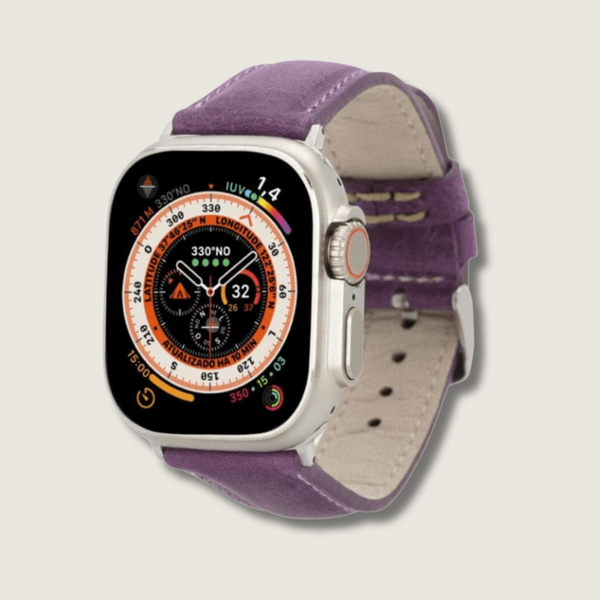 Apple Watch Purple Leather Strap - Boston LEATHERE