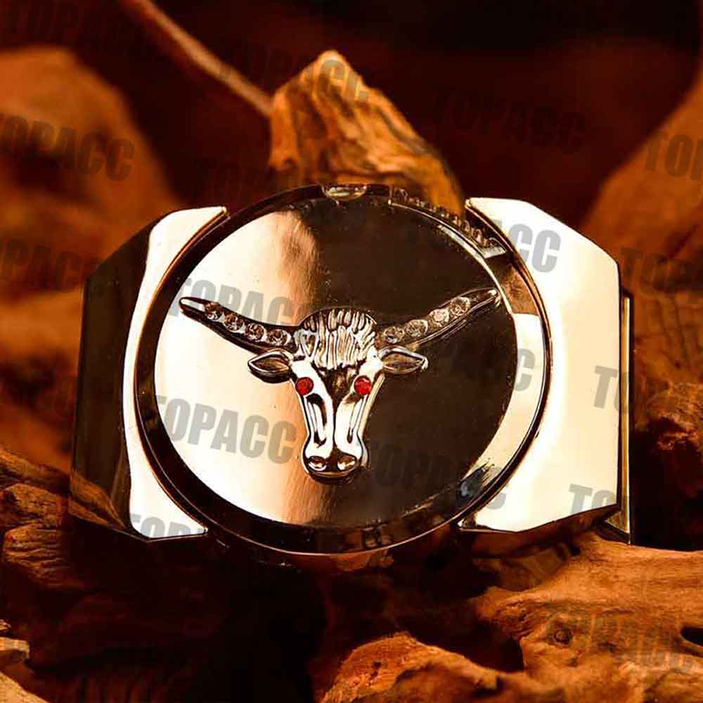 Western Metal Lighter Belt Buckle