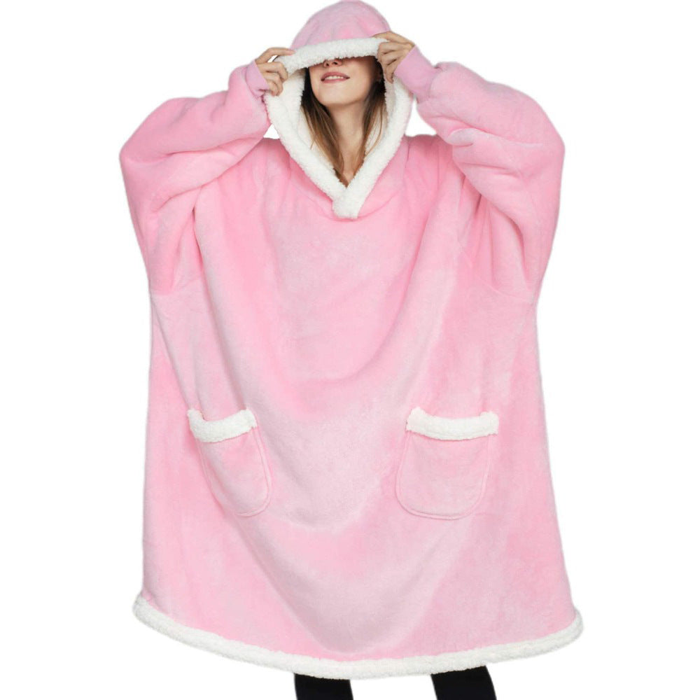 Modern Oversized Hoodie Blanket With Sleeves Sweatshirt Woman Fleece Hoody Women Pocket Female Hooded Oversized Hoodie Blanket Fleece Warm Cozy Blanket for Women One Size Fits All Men Women