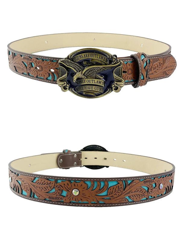 TOPACC Western Turquoise Belts - Eagle Belt Buckle - Gifts for You 'n Me