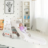 5 in 1 Convertible Toddler Slide Set Kids Art Easel with Stool and Book Rack-Gray