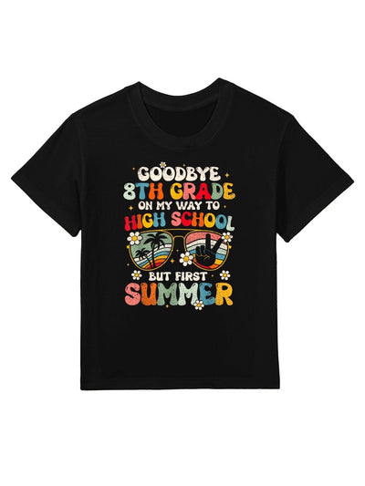 Goodbye 8th Grade Graduation To High School Hello Summer Kid Kids T-Shirt