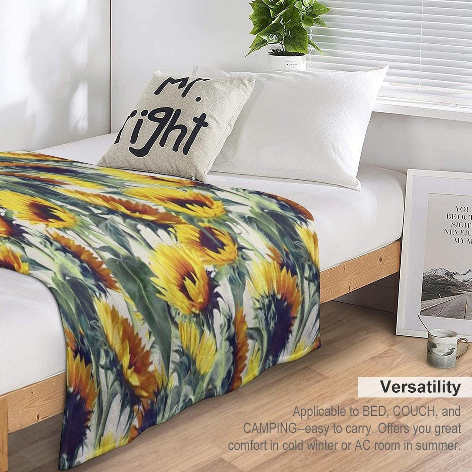 Sunflowers Forever Throw Blanket