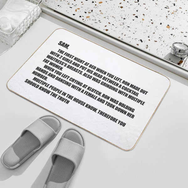 Jersey Shore Note Bath Mat