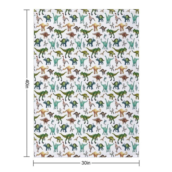 Dino-Mite Dreams for Kids  Trendy Dinosaur Pattern  Unique Gift Idea. Throw Blanket
