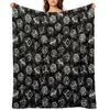 D20 Dice Set Pattern (White) Throw Blanket