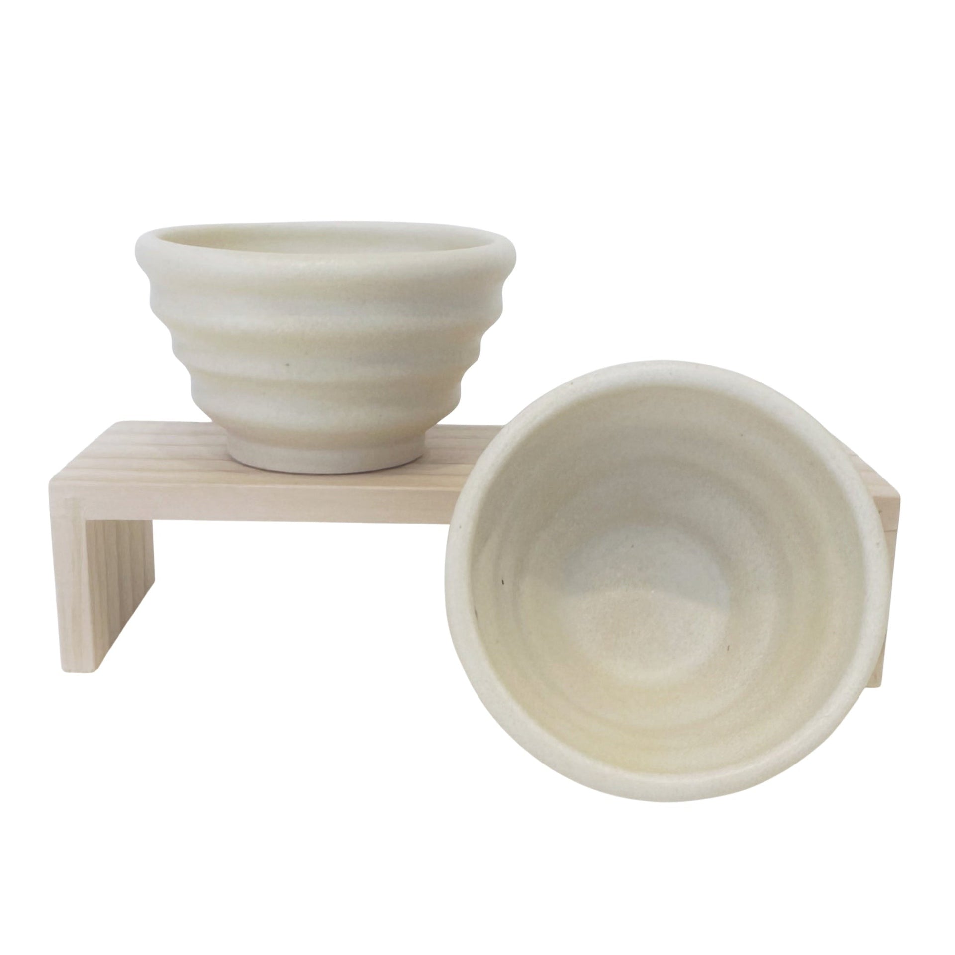CUPS/BOWLS White Cloud (set of two)