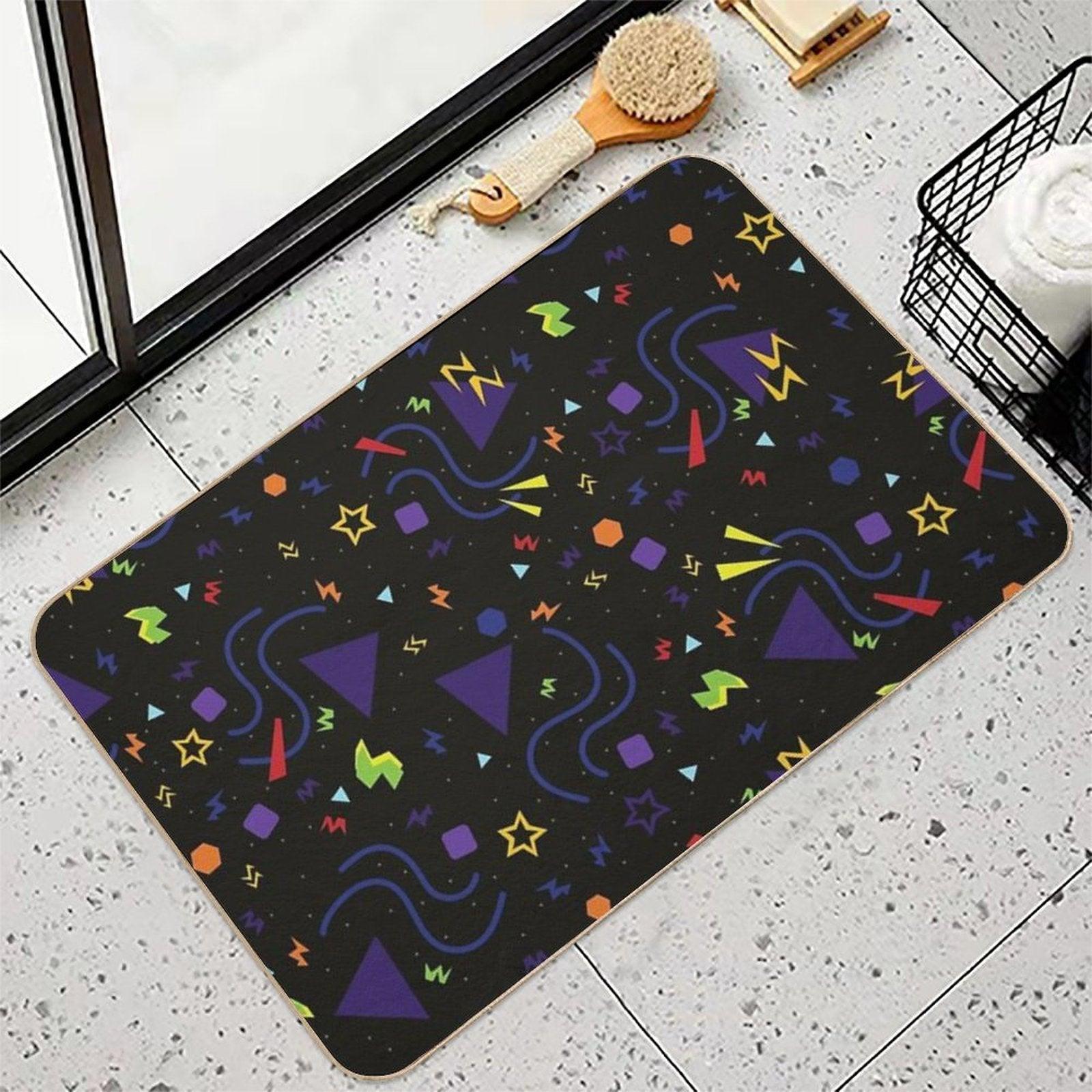 Nostalgic 90s Movie Theatre  Bowling Alley  Roller Rink  Arcade Carpet Bath Mat