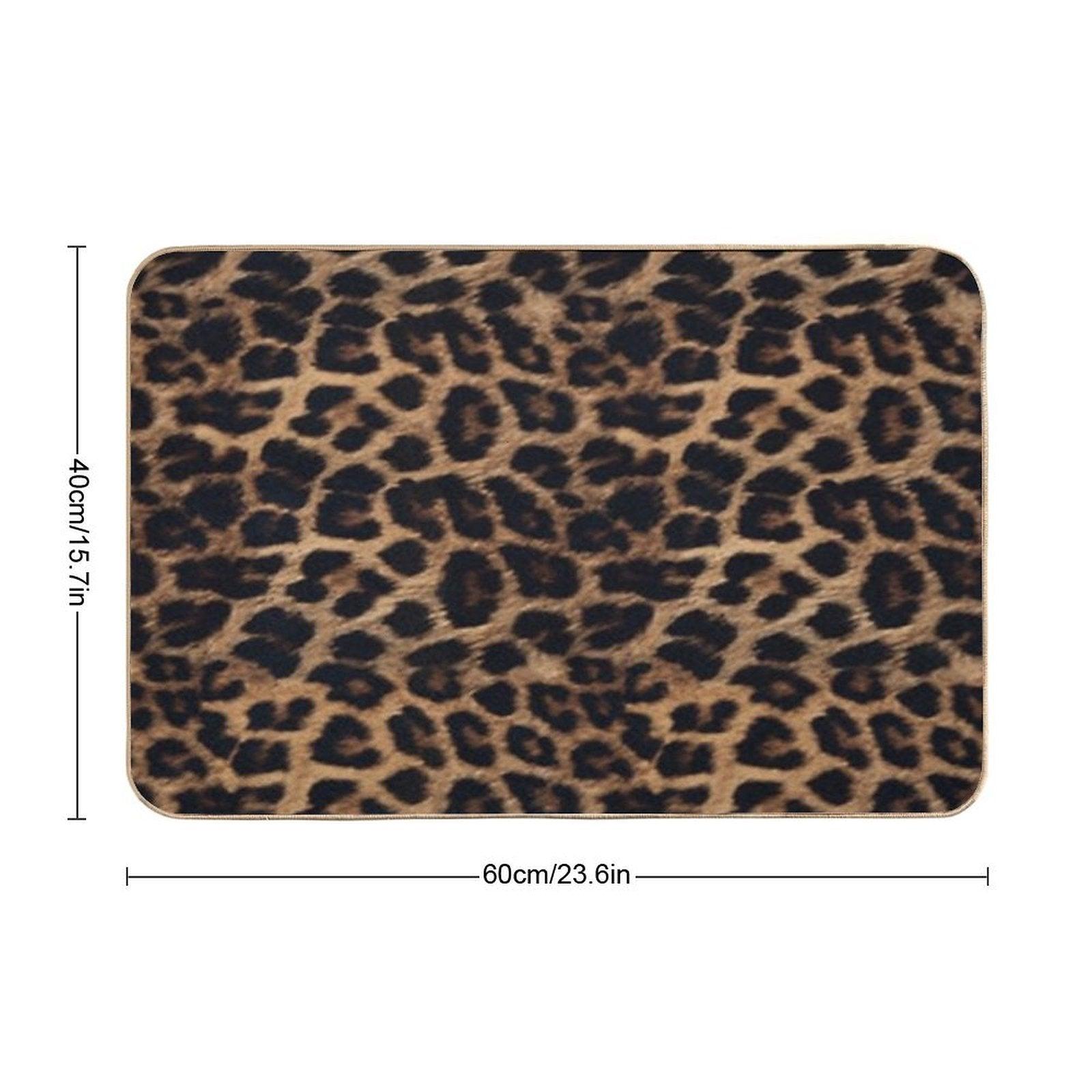 Leopard Print Bath Mat