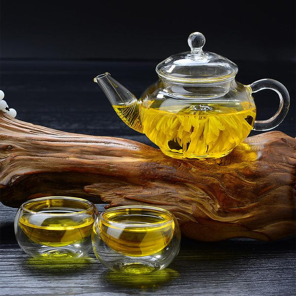 Thickened Borosilicate Glass Tea Set Teapot