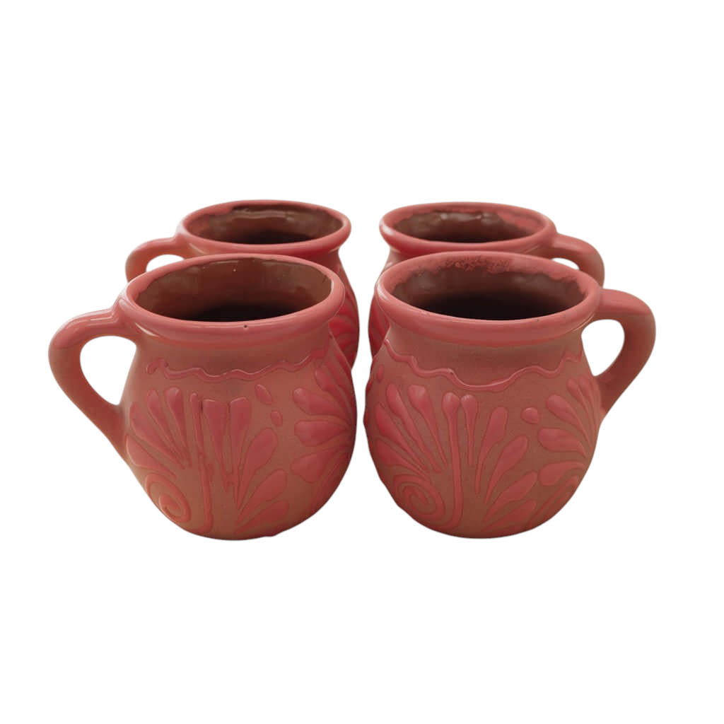 Pink Talavera Mug | Authentic Handmade Mexican Clay Jarrito