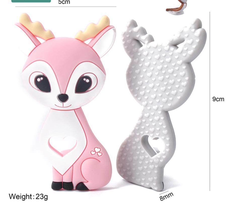 Baby Teether Silicone Rabbit Food Grade Bunny Teether Nursing Teething  Accessories Silicone Animal Teether For Kids and Baby