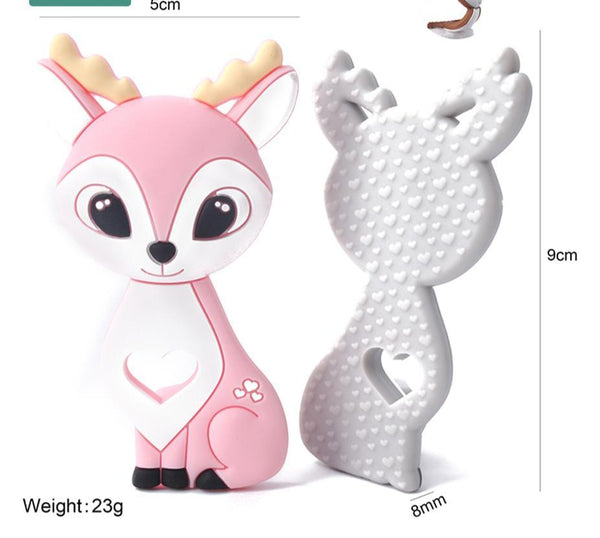 Baby Teether Silicone Rabbit Food Grade Bunny Teether Nursing Teething  Accessories Silicone Animal Teether For Kids and Baby