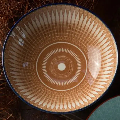 Floral Motif Ceramic Bowls - Medium