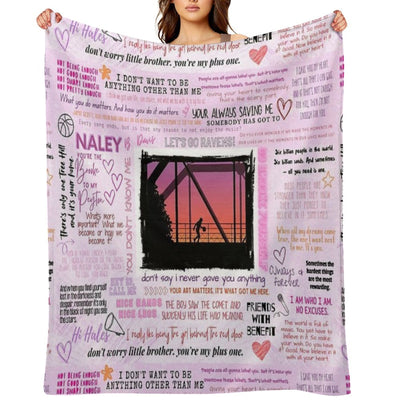 One Tree Hill Quotes Collage – Iconic TV Show Moments Design All-season Throw Blanket