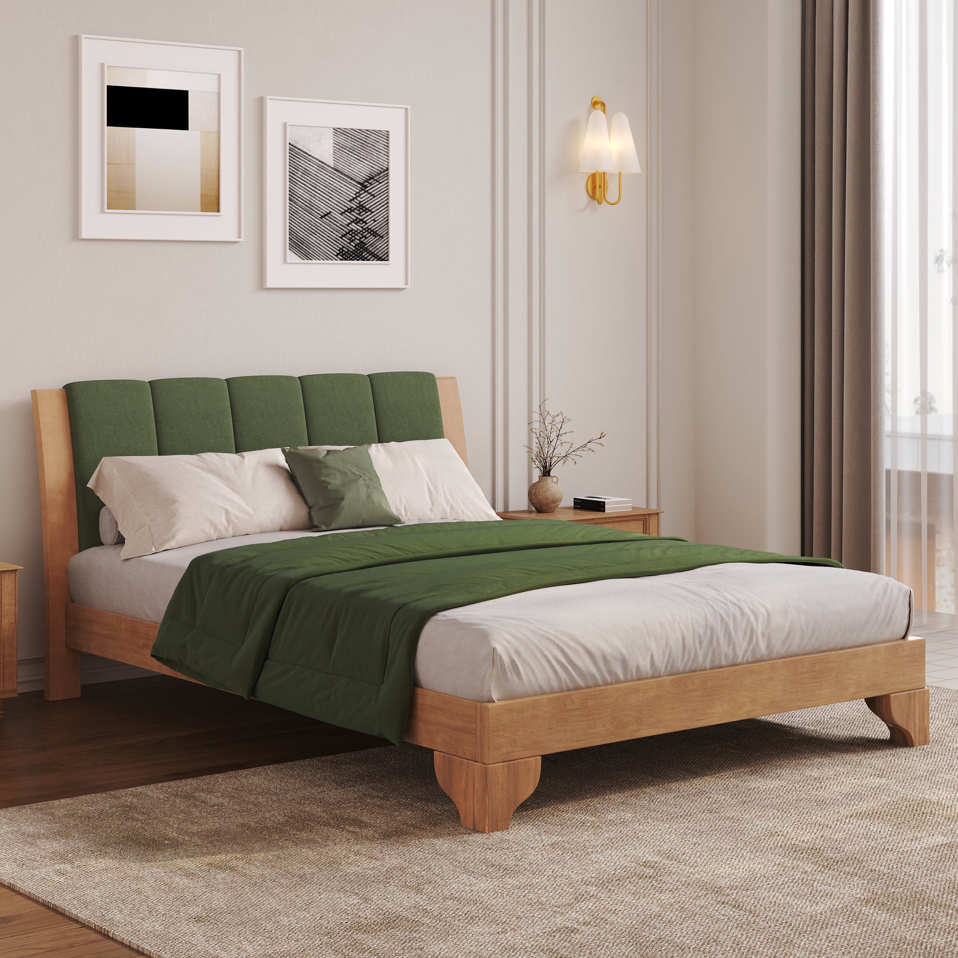 Premium Pine Wood Queen Bed Frame