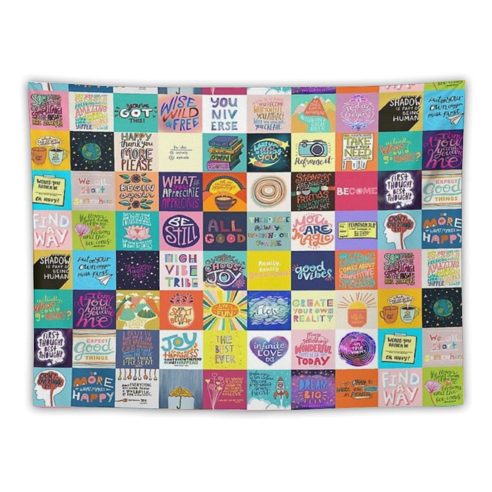 Positivity Patchwork Tapestry
