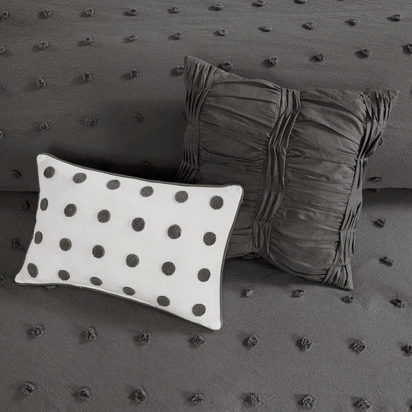 Brooklyn Cotton Jacquard Comforter Set with Euro Shams and Throw Pillows - Gifts for You 'n Me